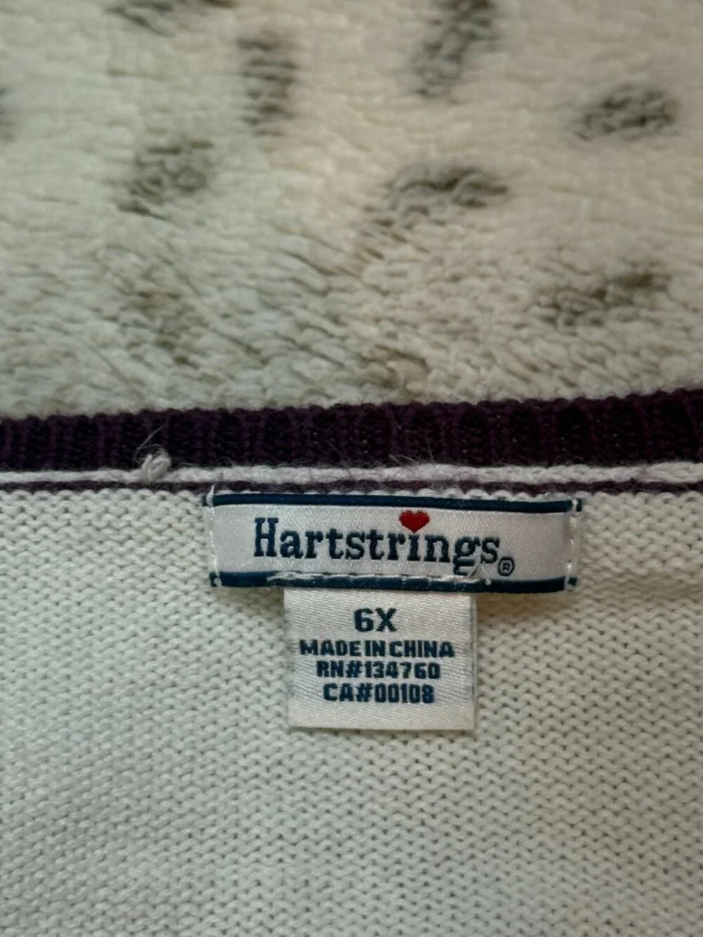 Hartstrings button up cardigan girls size 6 floral dogs preppy school winter